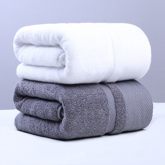 Factory direct sale, long-staple cotton thickened bath towels, pure cotton, absorbent for adult hotels, wholesale with embroidered logos, super soft.