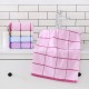 Factory direct sale of soft, solid color, checkered cotton couple's face towels, custom logo for wholesale gifts.