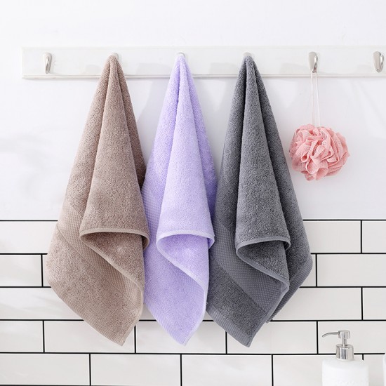 Factory direct sale of solid color, off-cut long-staple cotton towels, wholesale for daily use, adult face towels, gifts, and hotels.