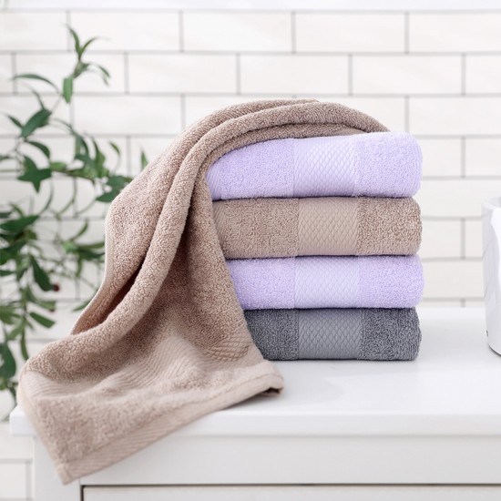 Factory direct sale of solid color, off-cut long-staple cotton towels, wholesale for daily use, adult face towels, gifts, and hotels.