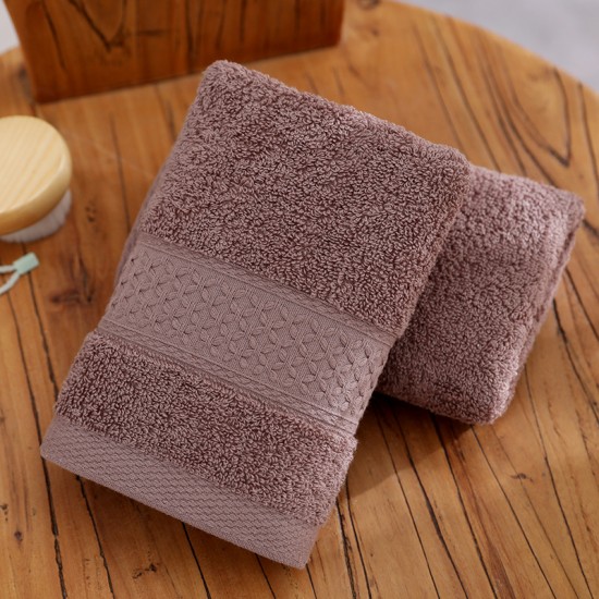 Factory-direct five-star hotel satin-lined pure cotton towels, extra-thick face towels, custom-logo pure cotton bath towels.