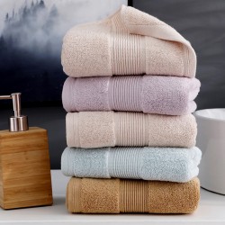 Two-pack of corrugated off-cut face wash towels, adult household absorbent, men's and women's cotton face towels, wholesale for daily use.