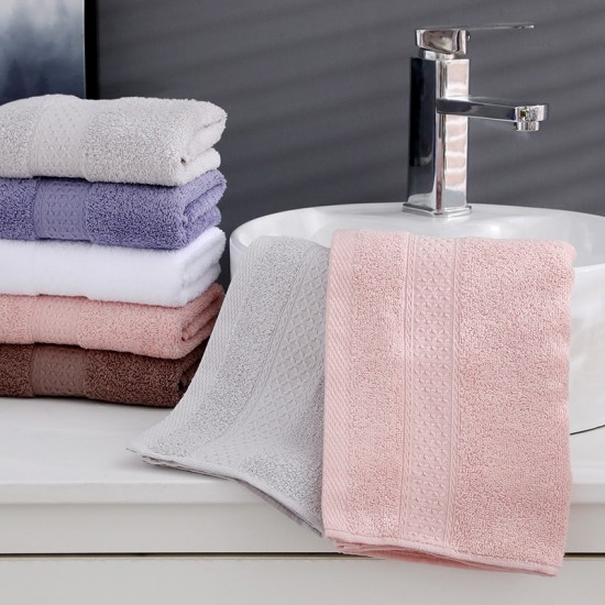 Factory-direct five-star hotel satin-lined pure cotton towels, extra-thick face towels, custom-logo pure cotton bath towels.