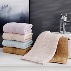 Two-pack of corrugated off-cut face wash towels, adult household absorbent, men's and women's cotton face towels, wholesale for daily use.