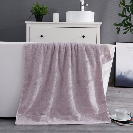 Corrugated off-cut bath towels, solid color, 70*140cm, specially for cross-border trade, soft towels for hotel supplies.