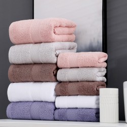 Factory-direct pure cotton hotel towels, solid cotton off-season bath towels, custom gift towels.