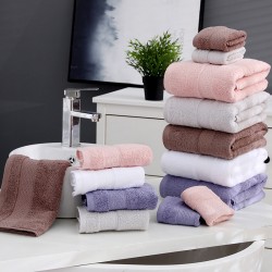 Factory-direct pure cotton hotel towels, solid cotton off-season bath towels, custom gift towels.