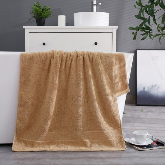 Corrugated off-cut bath towels, solid color, 70*140cm, specially for cross-border trade, soft towels for hotel supplies.
