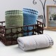 Factory direct sale of plaid-edged pure cotton face towels, solid color, gift, advertising, wholesale, adult beauty face towels, with skin-friendly logos available.