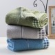 Factory direct sale of plaid-edged pure cotton face towels, solid color, gift, advertising, wholesale, adult beauty face towels, with skin-friendly logos available.