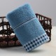 Factory direct sale of plaid-edged pure cotton face towels, solid color, gift, advertising, wholesale, adult beauty face towels, with skin-friendly logos available.