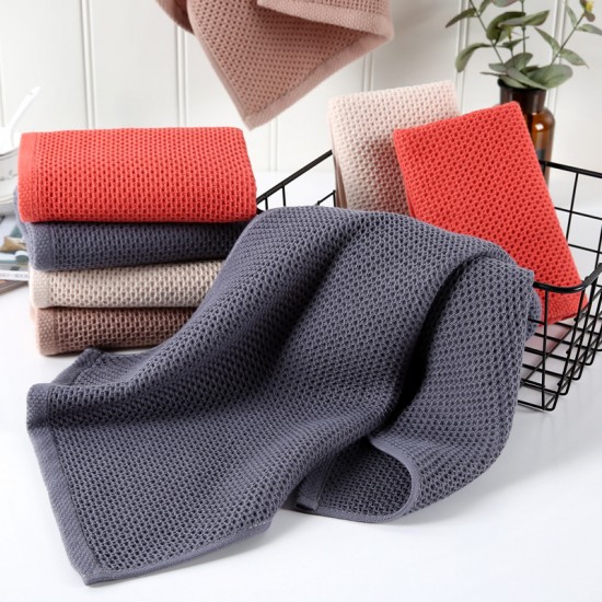 Direct adult cotton towel, gauze honeycomb towel, couple's absorbent and breathable pure cotton face washcloth for wholesale.