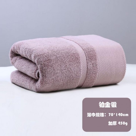 Factory-direct, thickened, long-staple cotton, white bath towels for five-star hotels, custom-made with logos.