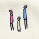 Family cartoon embroidered children's towels, pure cotton bibs, baby face wash towels, cute cartoons available.