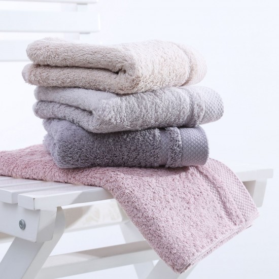 Combed long-staple cotton, 130g, solid, pure cotton, hotel towel, soft, absorbent, and moisturizing with embroidered logo