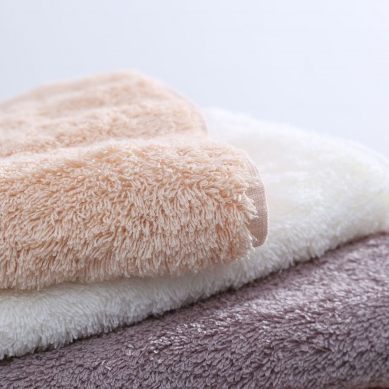 Soft, 130g, combed cotton, absorbent, and quick-drying hotel towels with embroidered logos.