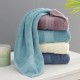 Factory-made direct striped, solid-colored, cotton adult face towels with logos for wholesale gifts.