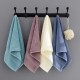 Factory-made direct striped, solid-colored, cotton adult face towels with logos for wholesale gifts.