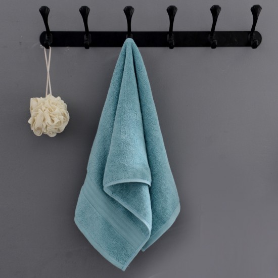 Factory-made direct striped, solid-colored, cotton adult face towels with logos for wholesale gifts.