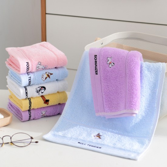 Baby, pure cotton small towel, cartoon face towel, baby, household, absorbent, custom-made children's towel