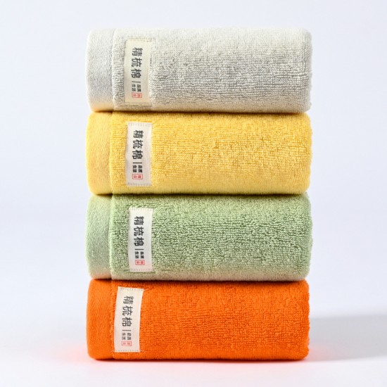 100% cotton face towel, household Gifts: combed long-staple, soft, absorbent, and thick, solid-colored cotton for adults, wholesale.