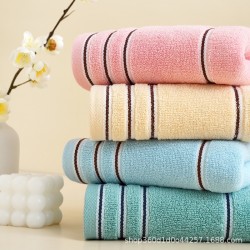 Pure cotton face towels, plain, with hotel logo, soft and absorbent, thickened, household, wholesale Pure cotton face towels, plain, with hotel logo, soft and absorbent, thickened, household, wholesale