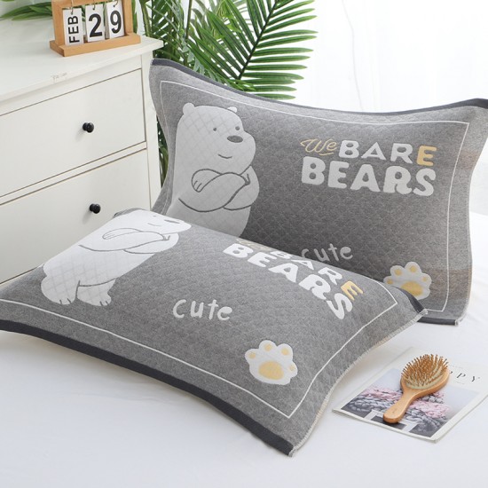 Factory wholesale breathable and comfortable gauze jacquard pillowcases for couples Large pillowcase for students all seasons Factory wholesale breathable and comfortable gauze jacquard pillowcases for couples Large pillowcase for students all seasons