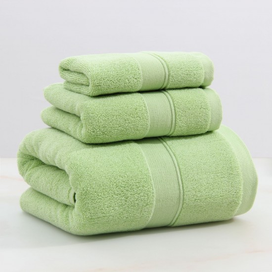 Combed cotton bath towel, 500g, thickened, absorbent, hotel towel, logo-embroidered bandana, quick-drying