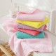 Factory direct sale, solid color cotton towels with embroidered logo.