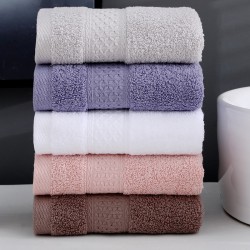 Xinjiang long-staple combed cotton towels, thick, absorbent, and solid-colored, for adults, wholesale, eco-friendly, and off-stock hotel gifts.