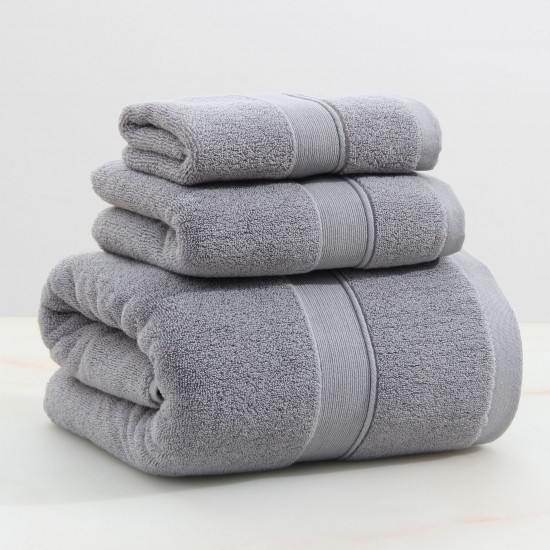 Combed cotton bath towel, 500g, thickened, absorbent, hotel towel, logo-embroidered bandana, quick-drying