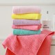 Factory direct sale, solid color cotton towels with embroidered logo.