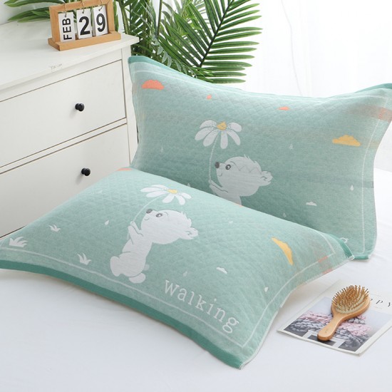 Factory wholesale breathable and comfortable gauze jacquard pillowcases for couples Large pillowcase for students all seasons Factory wholesale breathable and comfortable gauze jacquard pillowcases for couples Large pillowcase for students all seasons