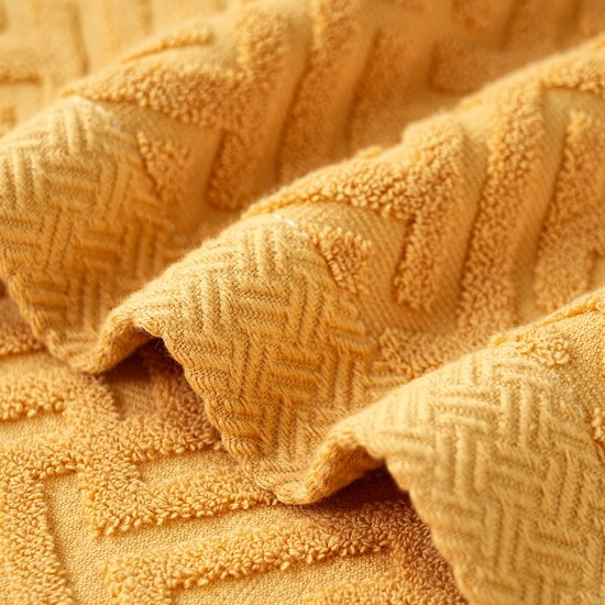 New cross-border 2025 cotton 110g water-rippled face towels, long-staple cotton, absorbent, adult household face towels.