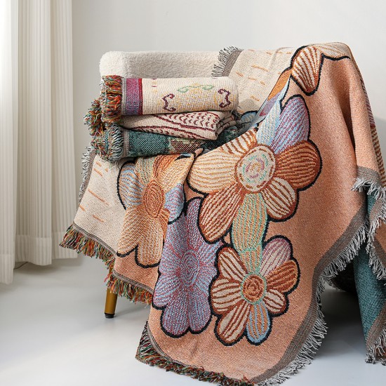 Outdoor camping picnic blankets Bohemian B&B-style sofa towels, sofa blankets, casual decorative covers, sofa covers.
