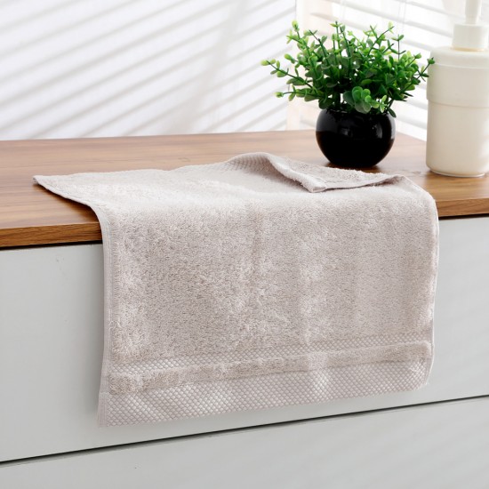 Thick, absorbent, and soft, small square cotton hand towels for hotel hand towels, wholesale with embroidered logos.
