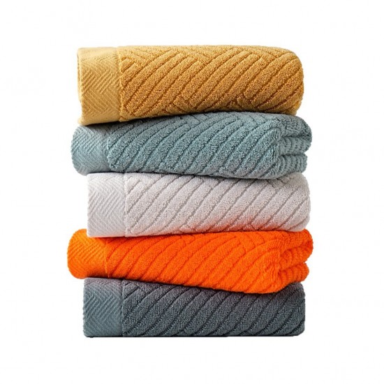 Three Sons 32-strand solid cotton towels, soft and absorbent, thickened for adult face wash towels, wholesale.