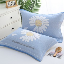 Factory wholesale breathable and comfortable gauze jacquard pillowcases for couples Large pillowcase for students all seasons