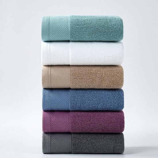 40*80cm pure cotton towels, soft and absorbent, thickened for household use, adult face and bath towels, wholesale.