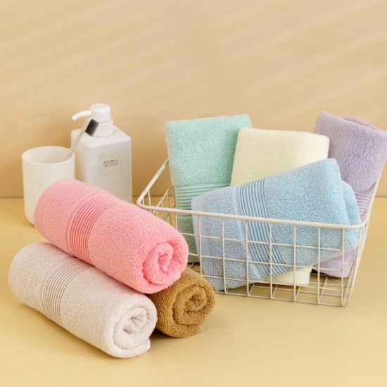 Thin all-cotton adult face towel, plain, thin, soft and absorbent, combed cotton face towels for couples, wholesale