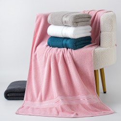 Pure cotton bath towels for home use, adult bath wraps, outdoor swimming, all-combed cotton, thickened and absorbent for men and women, embroidered.