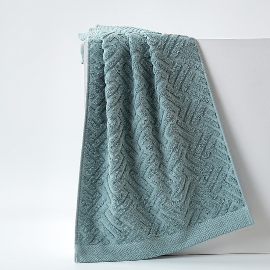 New cross-border 2025 cotton 110g water-rippled face towels, long-staple cotton, absorbent, adult household face towels.