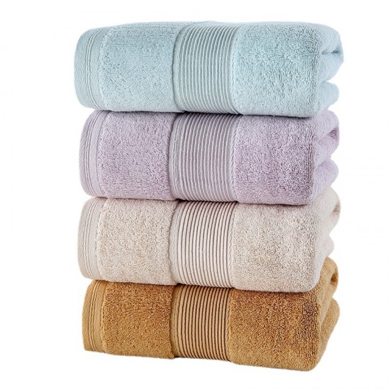 50*100cm combed long-staple cotton small bath towel, pure cotton children's bandeau, absorbent, logo embroidered, wholesale, quick-drying