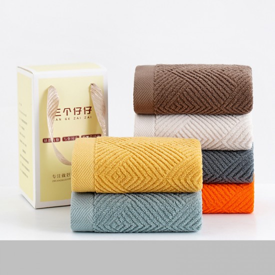 Three Boys Household Cotton Large Towel, Soft and Absorbent, Adult 100% Cotton Face Wash Gift, Wholesale