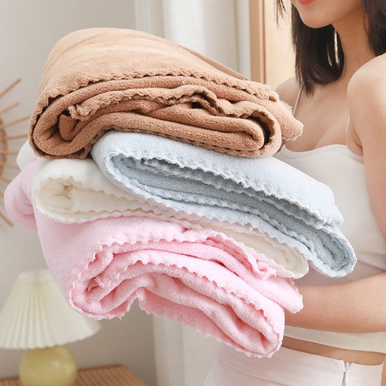 Solid, soft, high-density coral fleece absorbent, non-cotton adult household bath towels with embroidered logos, wholesale, skin-friendly and soft. Solid, soft, high-density coral fleece absorbent, non-cotton adult household bath towels with embroidered logos, wholesale, skin-friendly and soft.
