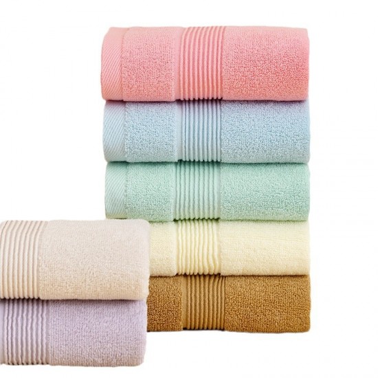 Thin all-cotton adult face towel, plain, thin, soft and absorbent, combed cotton face towels for couples, wholesale