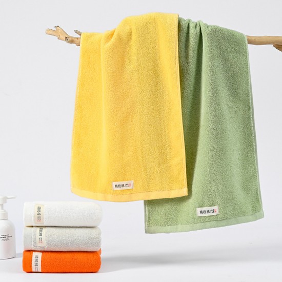 100% cotton face towel, household Gifts: combed long-staple, soft, absorbent, and thick, solid-colored cotton for adults, wholesale.