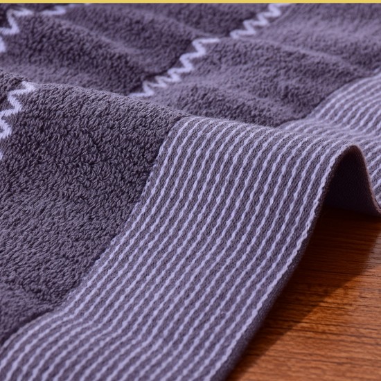 Factory wholesale of wavy cotton bath towels, soft, absorbent, and thickened, custom logo for corporate gifts.