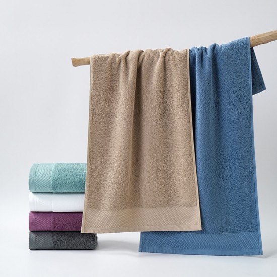 40*80cm pure cotton towels, soft and absorbent, thickened for household use, adult face and bath towels, wholesale.
