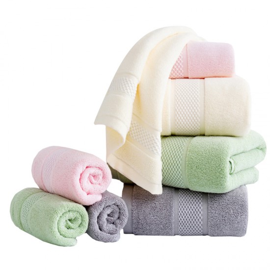 Thickened, pure cotton bath towel, soft and absorbent household towel, plain combed cotton face washcloth, large face towel for wholesale. Thickened, pure cotton bath towel, soft and absorbent household towel, plain combed cotton face washcloth, large face towel for wholesale.